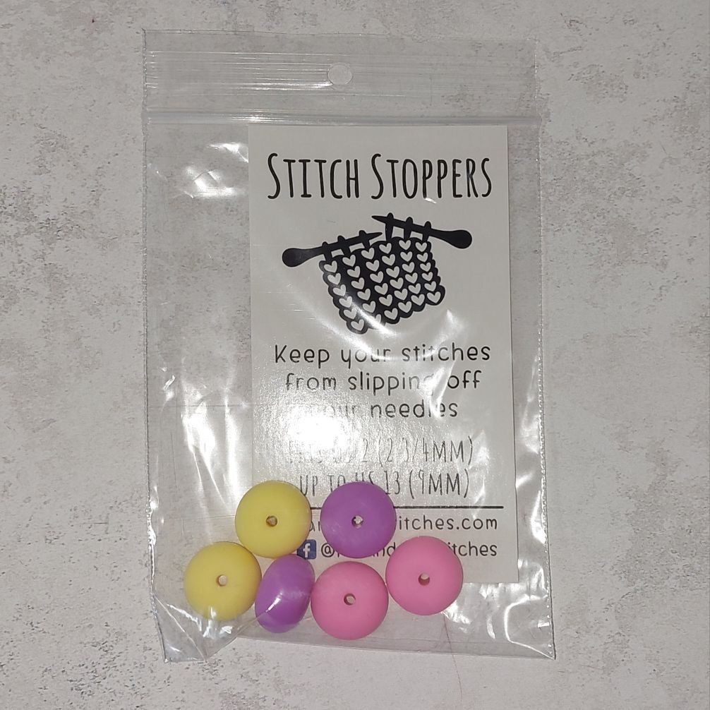 Set of six oval stitch stoppers from Fox and Pine Stitches - Yellow