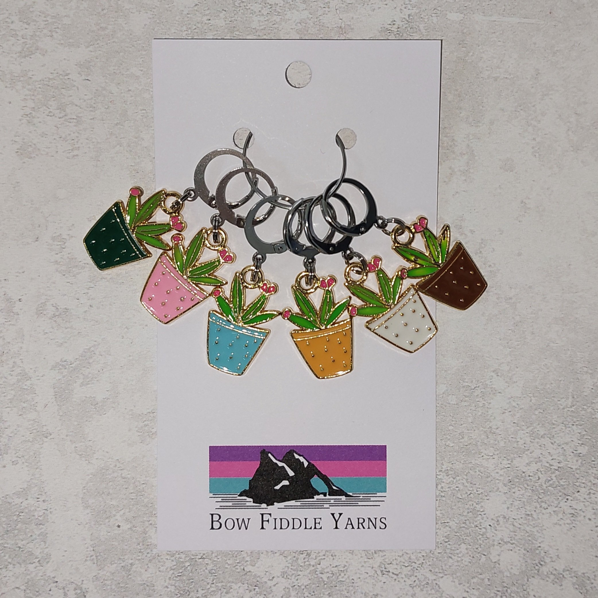 Enamel Charm Removeable Stitch Markers - Plants