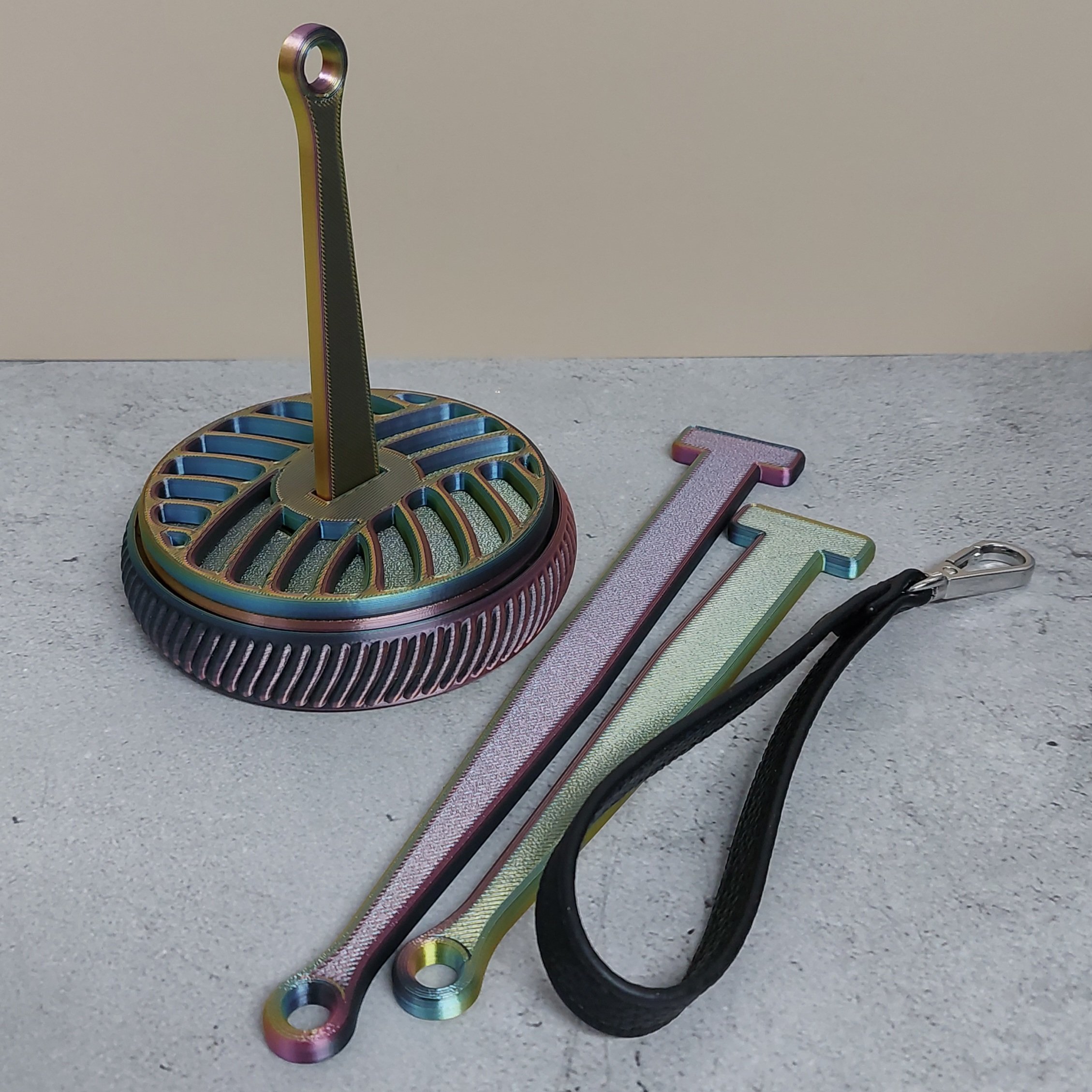 Yarn Spinner Gift Set – 3D Printed - Oil Slick