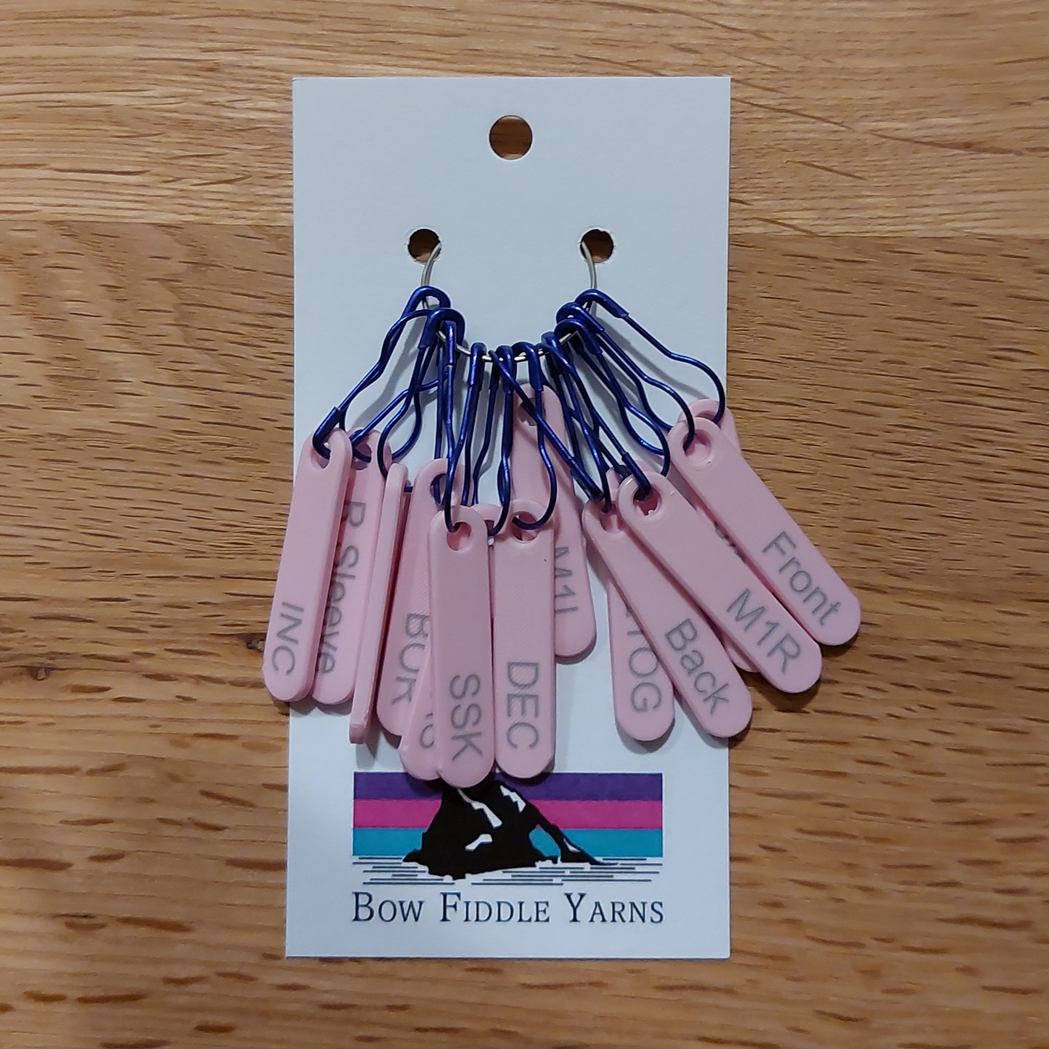 Instructional stitch markers - Blossom Pink