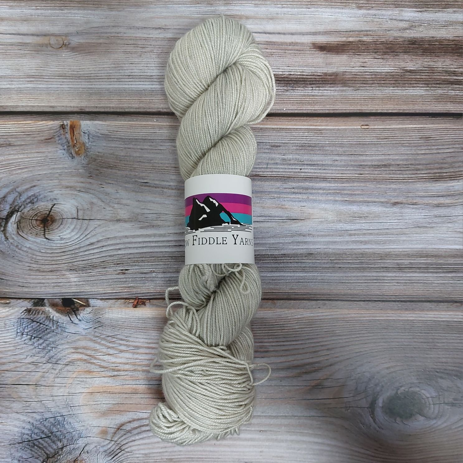 Semi Solid colours 100g Sport weight BFL Silk and nylon hand dyed yarn - Platinum