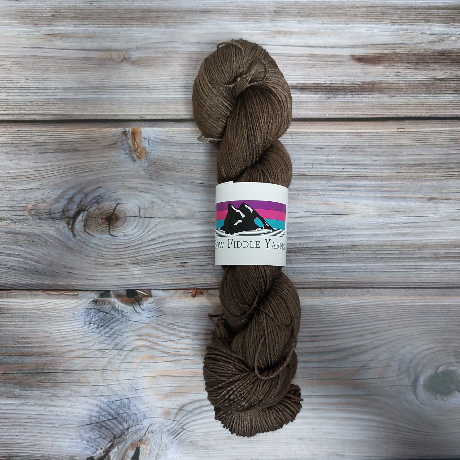 100g 4 ply Superwash Merino and Nylon hand dyed yarn - Pecan't Stop Believing, Browns