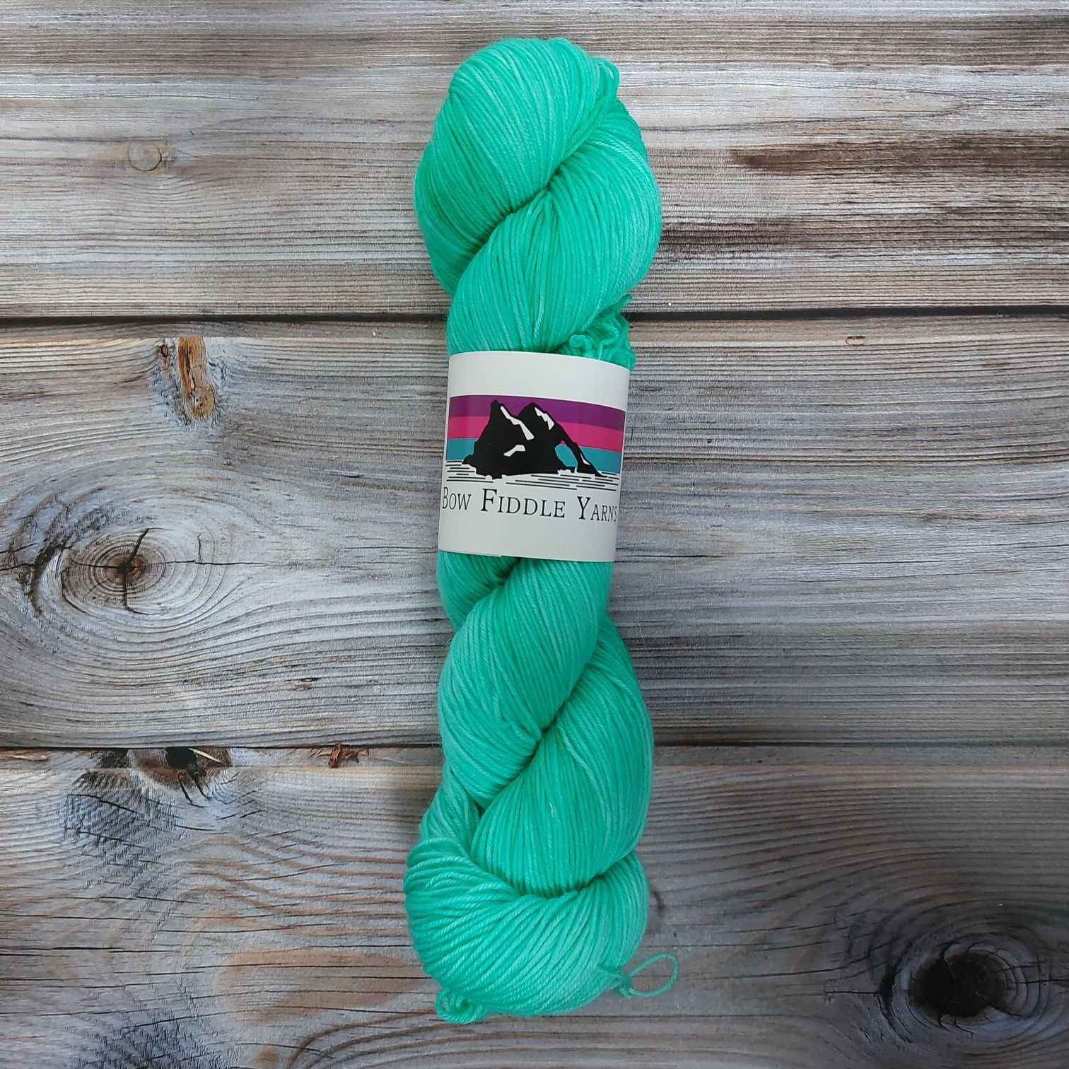 100g 4 ply Superwash Merino and Nylon hand dyed yarn - Tochineal, Greens