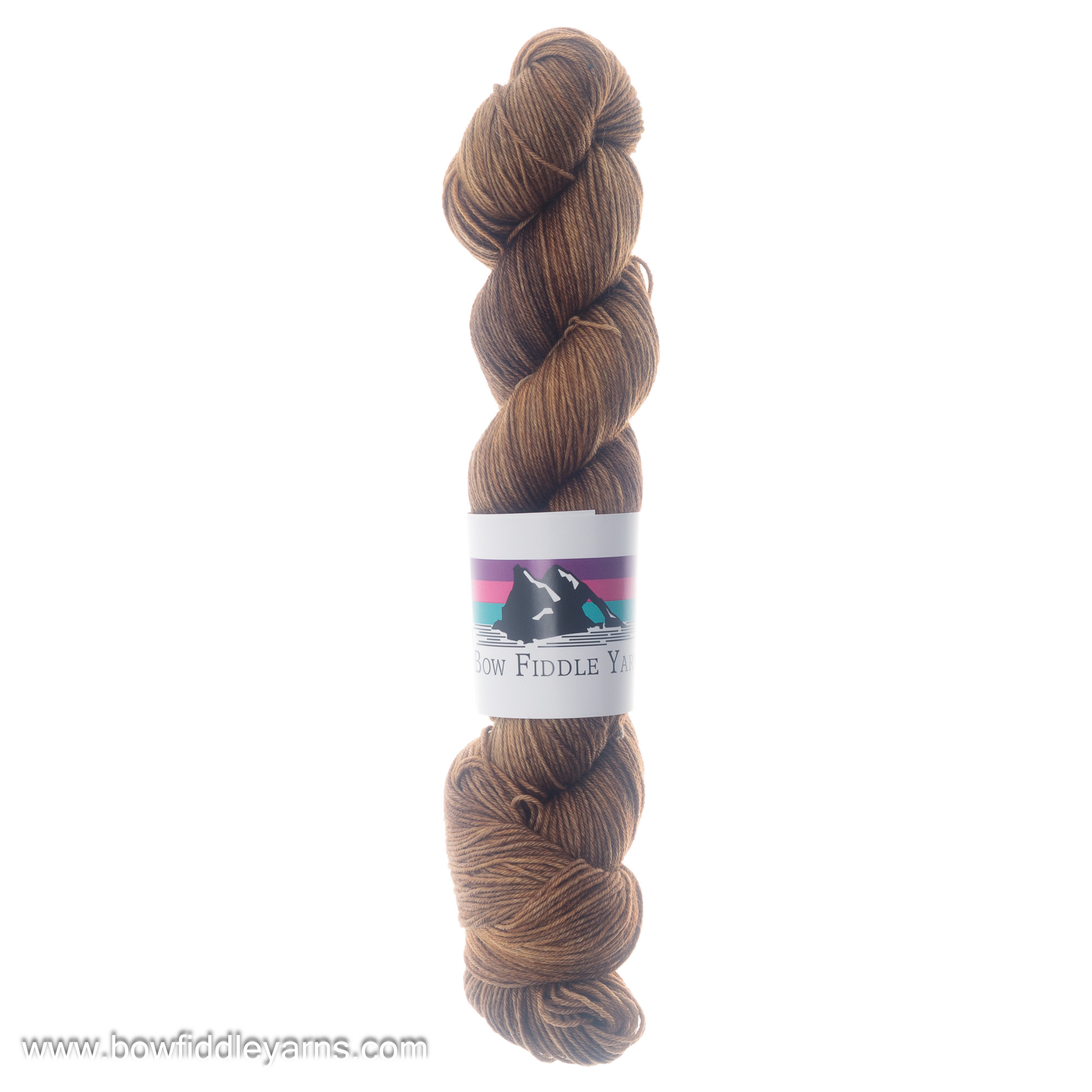 Tobacco 100g 4ply weight Superwash merino and nylon hand dyed yarn