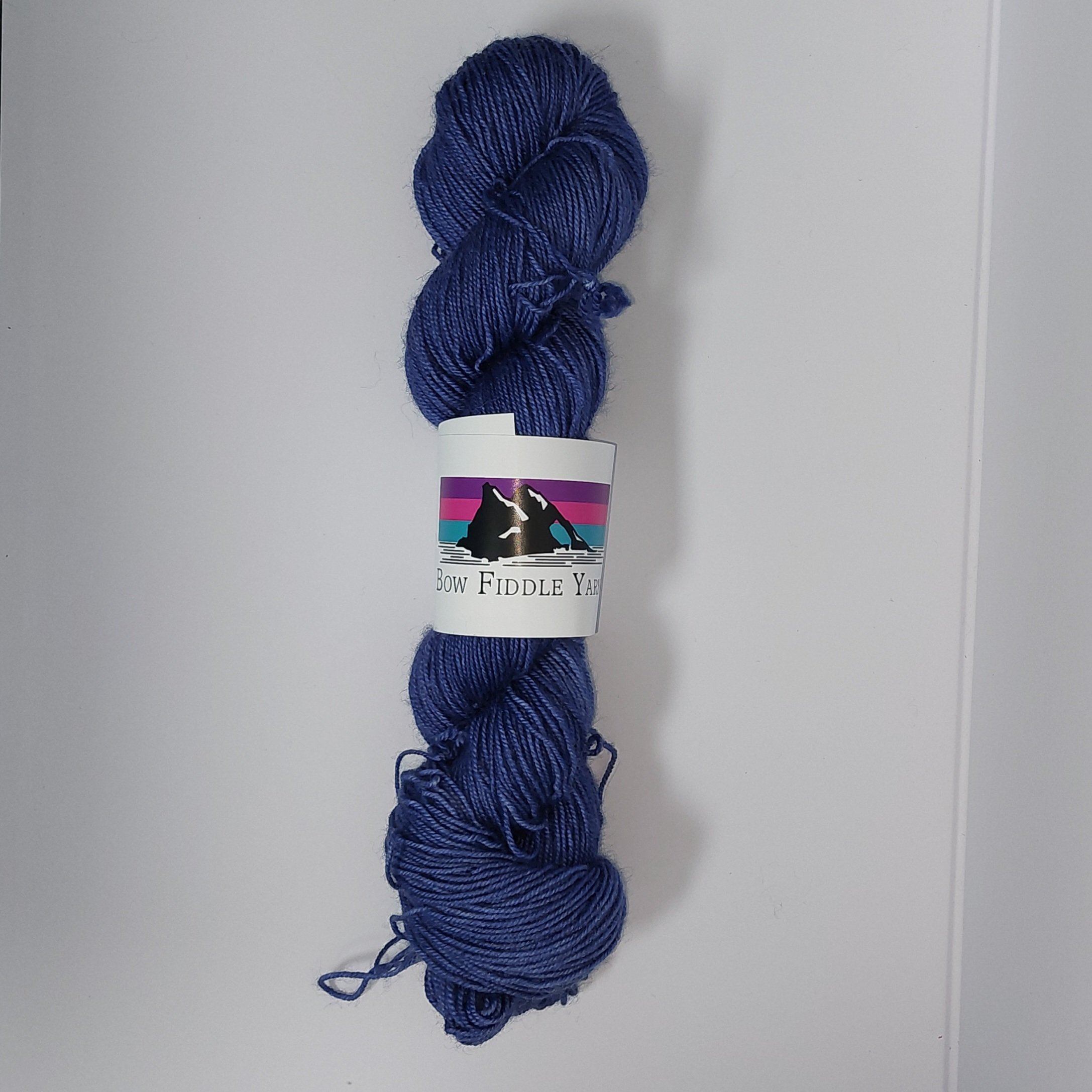 Semi Solid colours 100g Sport weight BFL Silk and nylon hand dyed yarn - Blueberry Pie