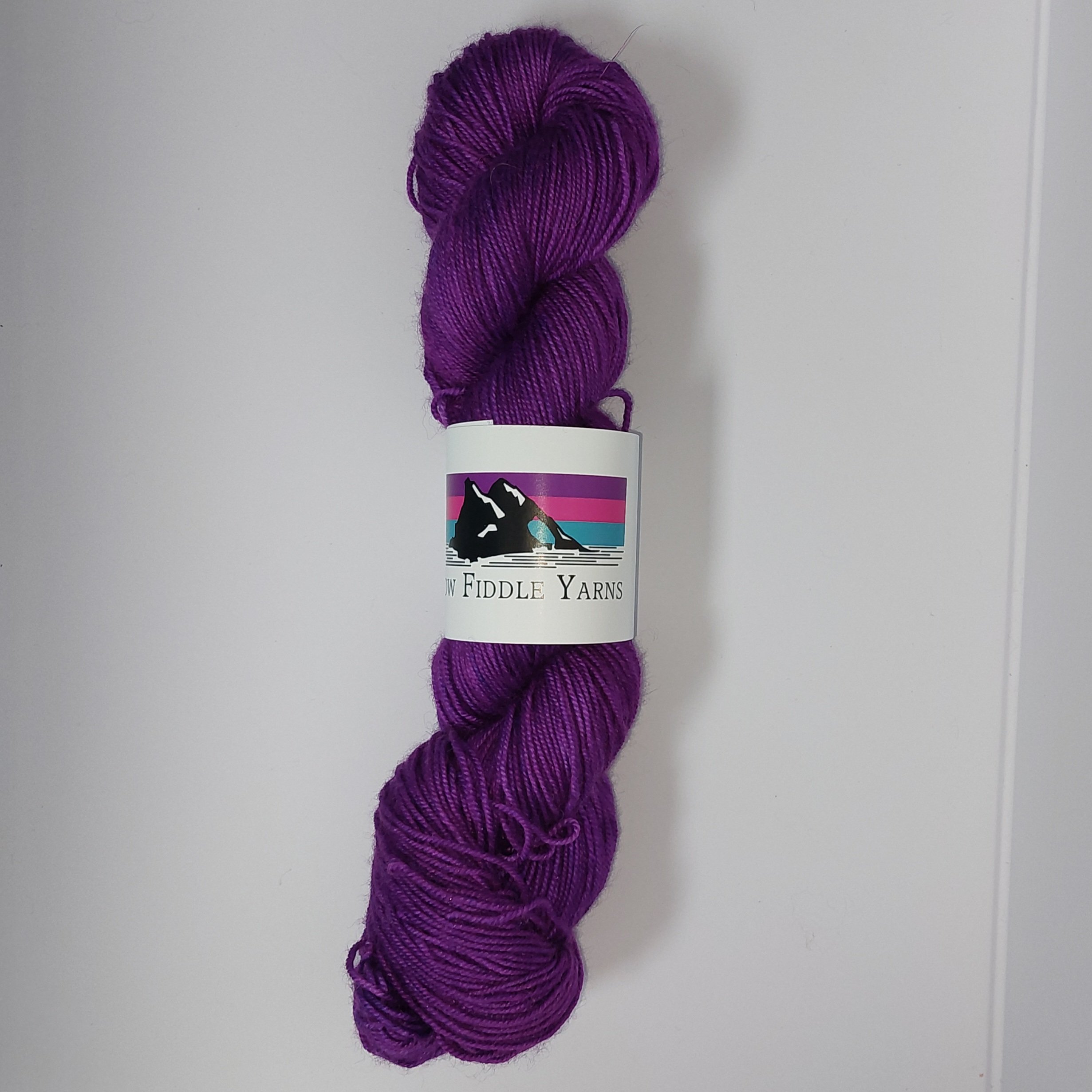 Semi Solid colours 100g Sport weight BFL Silk and nylon hand dyed yarn - Plum Dandy