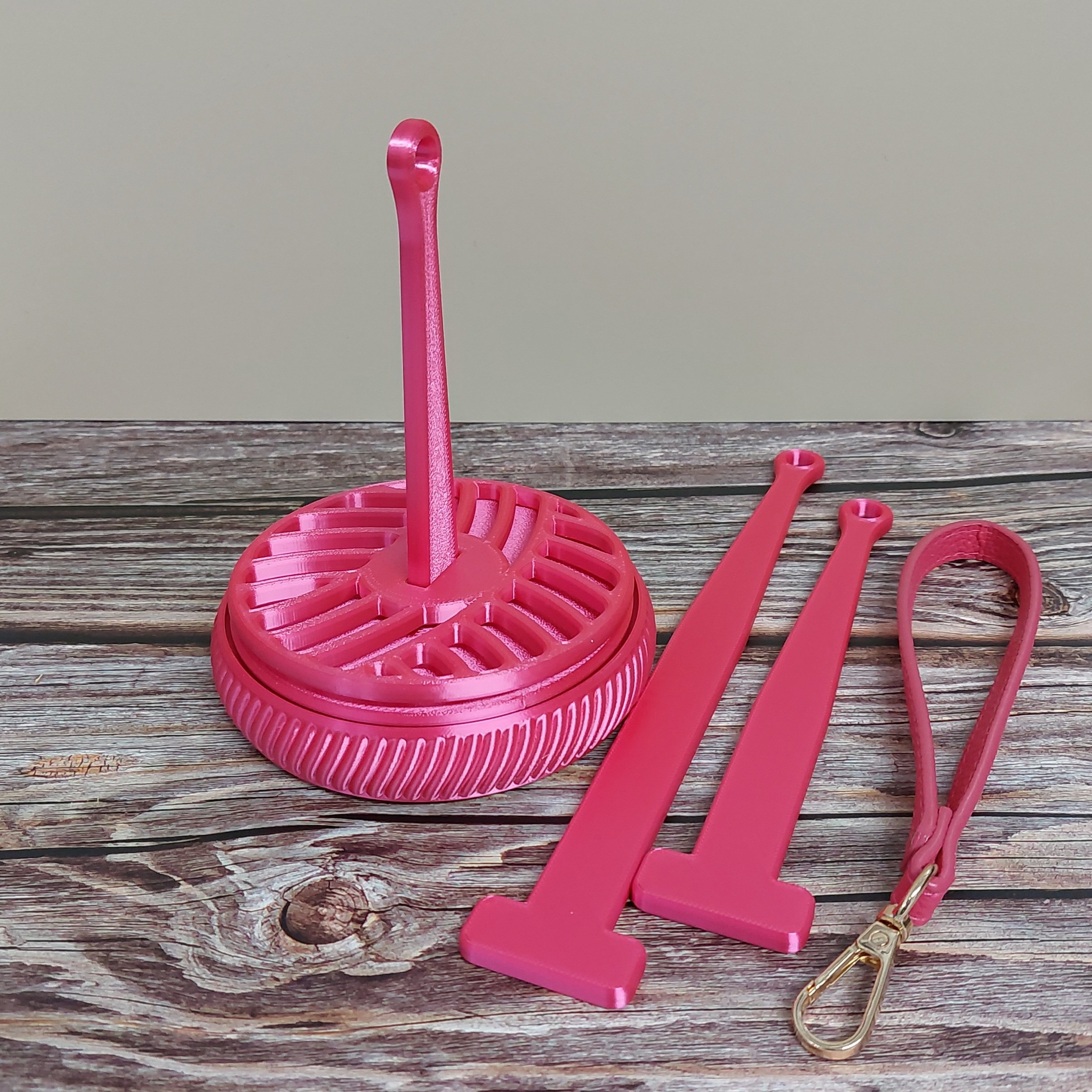 Yarn Spinner Gift Set – 3D Printed - Bright Pink