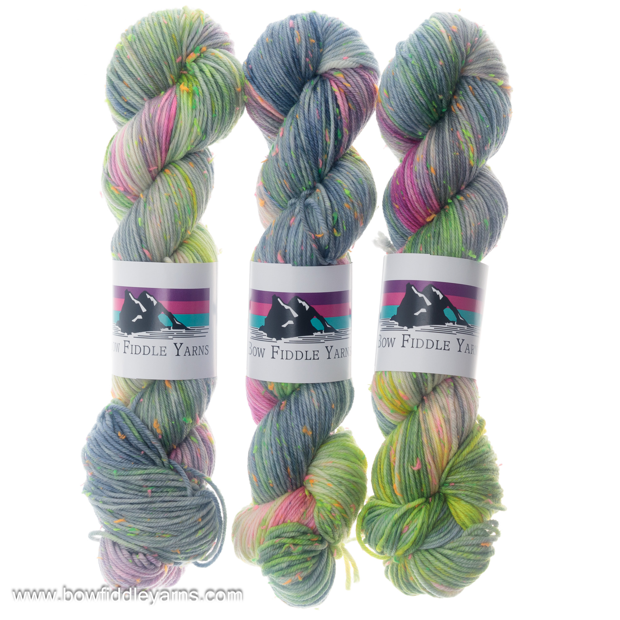 Smoke and Dazzle DK neon yarn