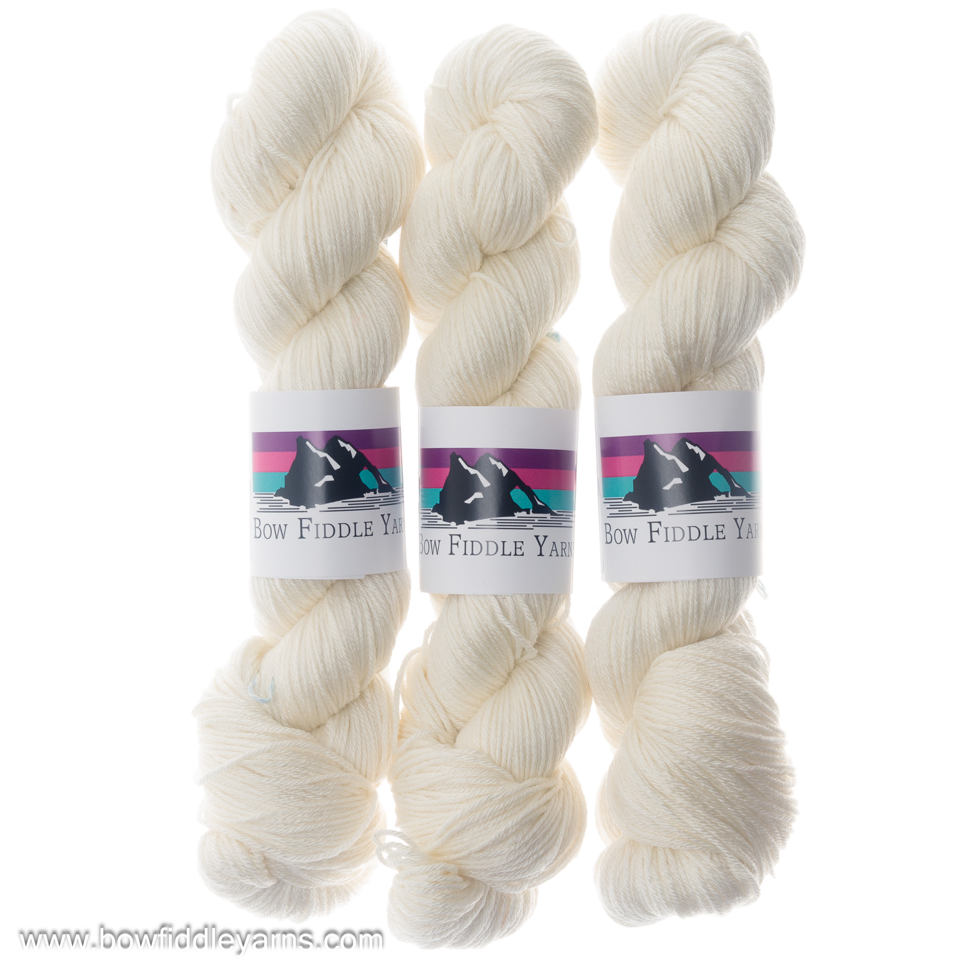 Pearl 100g 4 ply Superwash Merino and Silk hand dyed yarn